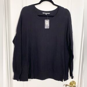 Elliott Lauren Cotton CASHMERE Sweater Black L